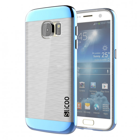 Чехол накладка Slicoo для Samsung Galaxy S7 (SM-G930) (Голубой)