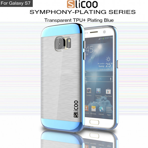 Чехол накладка Slicoo для Samsung Galaxy S7 (SM-G930) (Голубой)