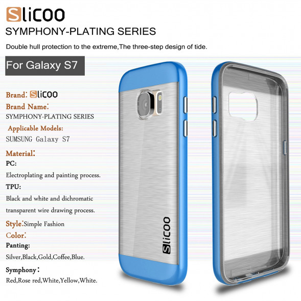 Чехол накладка Slicoo для Samsung Galaxy S7 (SM-G930) (Голубой)