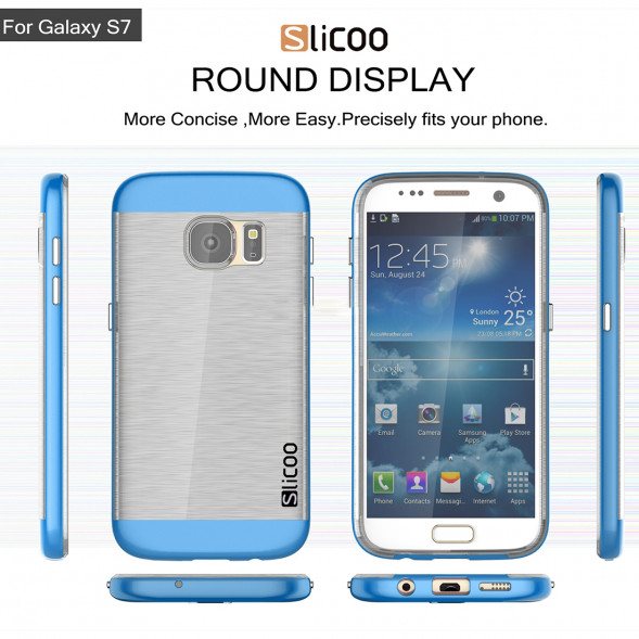 Чехол накладка Slicoo для Samsung Galaxy S7 (SM-G930) (Голубой)