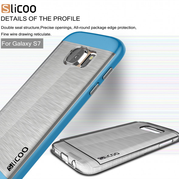 Чехол накладка Slicoo для Samsung Galaxy S7 (SM-G930) (Голубой)