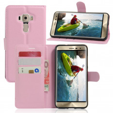 Чехол книжка с визитницей для Asus Zenfone 3 ZE552KL (Розовый)