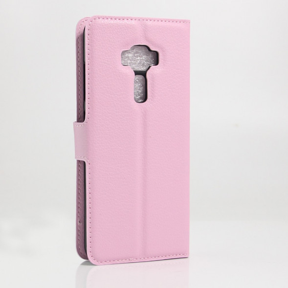 Чехол книжка с визитницей для Asus Zenfone 3 ZE552KL (Розовый)