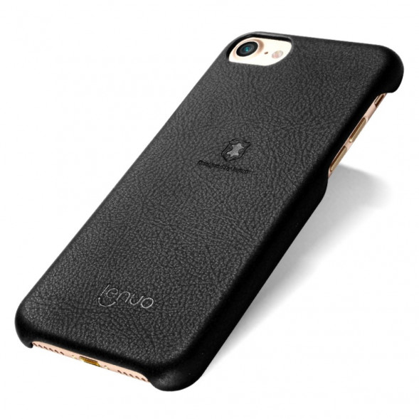Кожаный чехол - накладка LENUO для iPhone 7 (Черный)