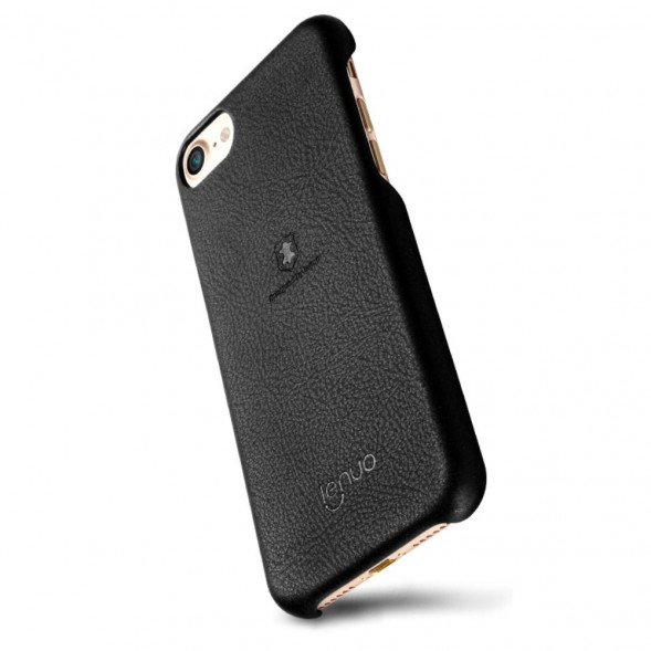 Кожаный чехол - накладка LENUO для iPhone 7 (Черный)