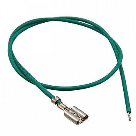 1009 AWG22 4.8mm L=300mm,green провод соединительный
