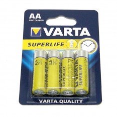 Батарейка пальчиковая AA Varta R06-4BL SuperLife 1.5В