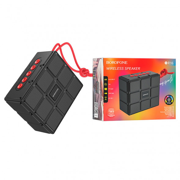 Беспроводная колонка Bluetooth Borofone BR16 Gage (Черный)