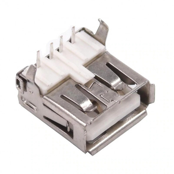 USBA-1J (SZC) (2 штуки) Разъем USB Типа A USB 2.0 гнездо 4 вывод(-ов) прямой угол
