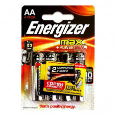 Батарейка AA Energizer LR06-4BL MAX+Power Seal