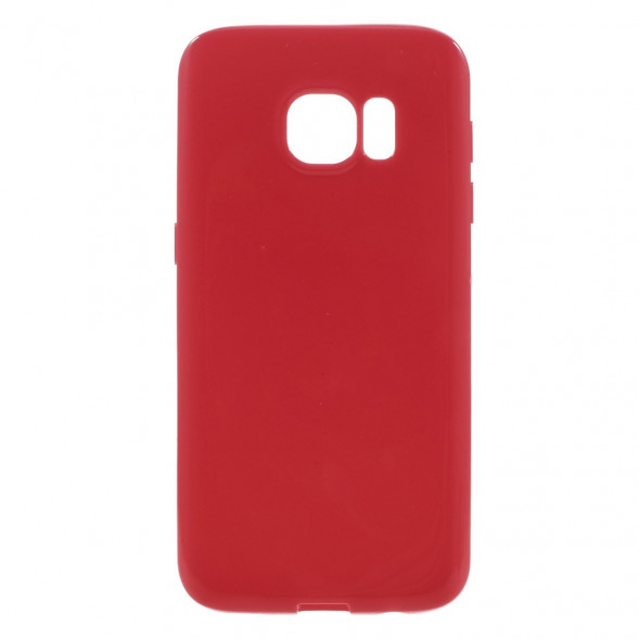 TPU Мягкий чехол накладка для Samsung Galaxy S7 (SM-G930) (Красный)