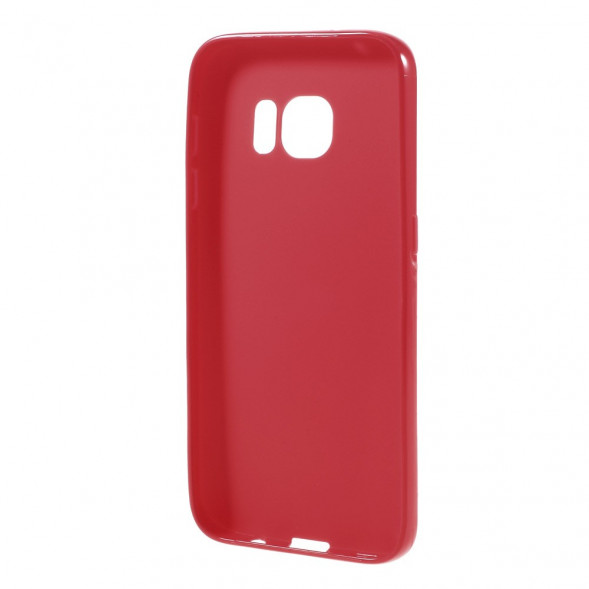 TPU Мягкий чехол накладка для Samsung Galaxy S7 (SM-G930) (Красный)