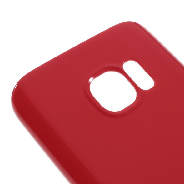 TPU Мягкий чехол накладка для Samsung Galaxy S7 (SM-G930) (Красный)