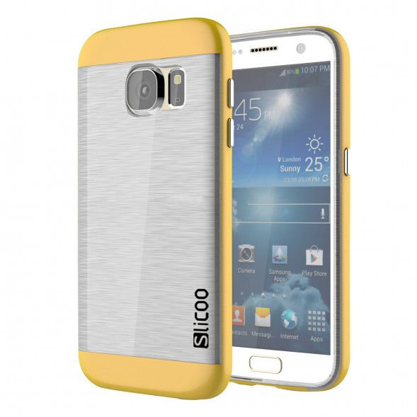 Чехол накладка Slicoo для Samsung Galaxy S7 (SM-G930) (Желтый)
