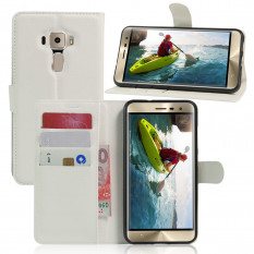 Чехол книжка с визитницей для Asus Zenfone 3 ZE552KL (Белый)