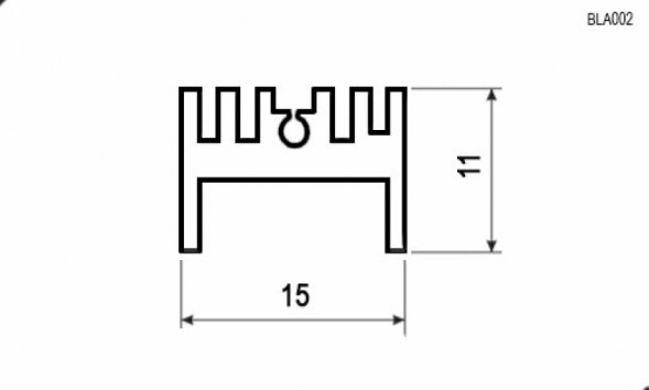 BLA002-15 Радиатор ребристый (черный)