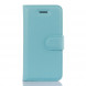 Чехол книжка с визитницей для iPhone 5, 5S, SE (голубой)