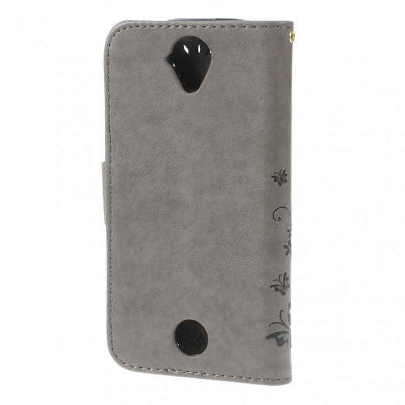Чехол книжка с визтницей и ремешком для Acer Liquid Z330, Z320 (Серый)