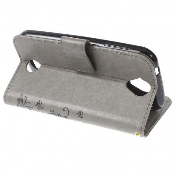 Чехол книжка с визтницей и ремешком для Acer Liquid Z330, Z320 (Серый)