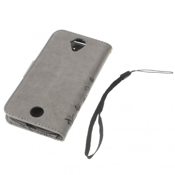 Чехол книжка с визтницей и ремешком для Acer Liquid Z330, Z320 (Серый)