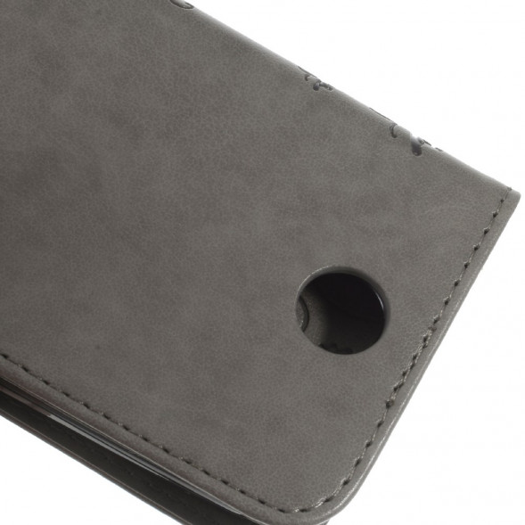 Чехол книжка с визтницей и ремешком для Acer Liquid Z330, Z320 (Серый)