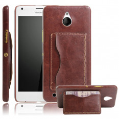 Чехол с подставкой для Microsoft Lumia 850 (Коричневый)