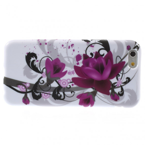 TPU Чехол накладка с рисунком для iPhone 6, 6S (Лотос)
