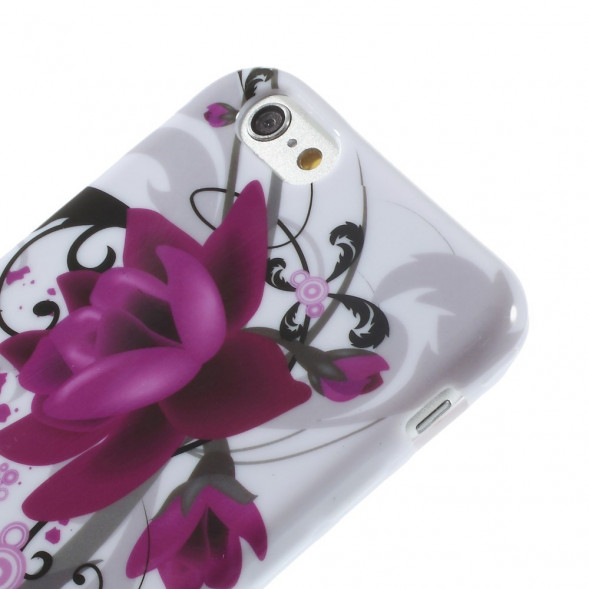 TPU Чехол накладка с рисунком для iPhone 6, 6S (Лотос)