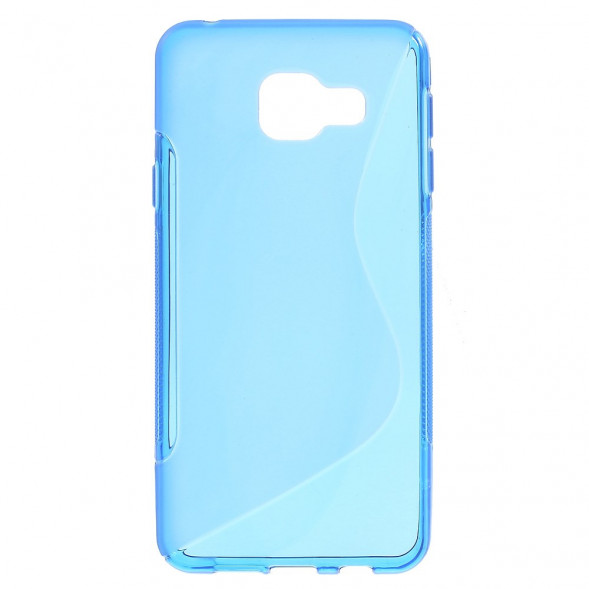 Антискользящий чехол накладка для Samsung Galaxy A3 (2016) SM-A310 (Голубой)