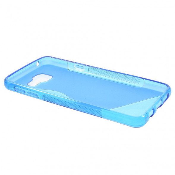 Антискользящий чехол накладка для Samsung Galaxy A3 (2016) SM-A310 (Голубой)