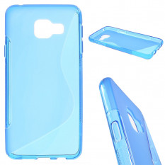 Антискользящий чехол накладка для Samsung Galaxy A3 (2016) SM-A310 (Голубой)