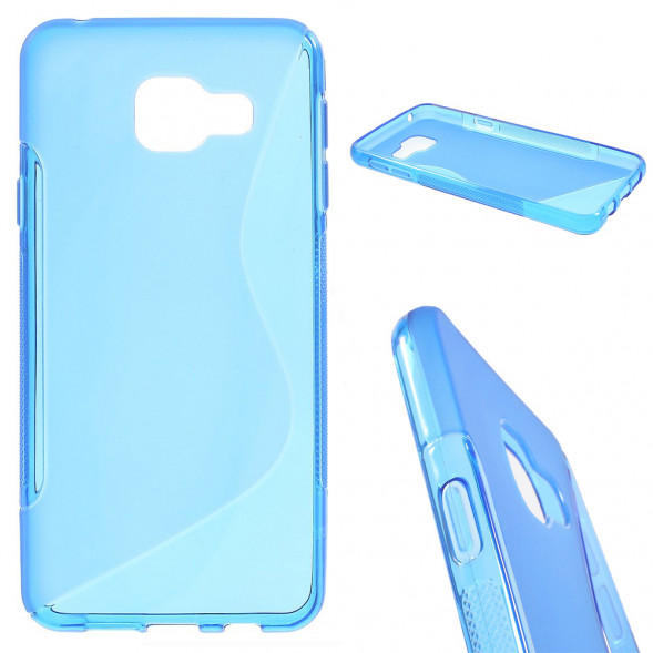 Антискользящий чехол накладка для Samsung Galaxy A3 (2016) SM-A310 (Голубой)