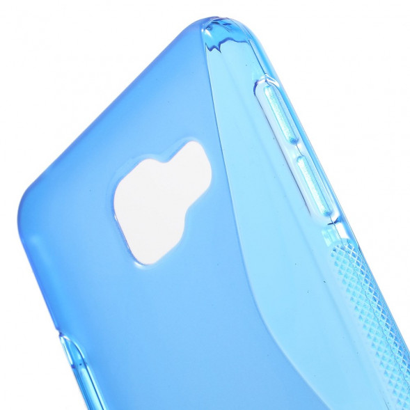 Антискользящий чехол накладка для Samsung Galaxy A3 (2016) SM-A310 (Голубой)