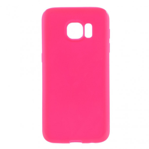 TPU Мягкий чехол накладка для Samsung Galaxy S7 (SM-G930) (Малиновый)