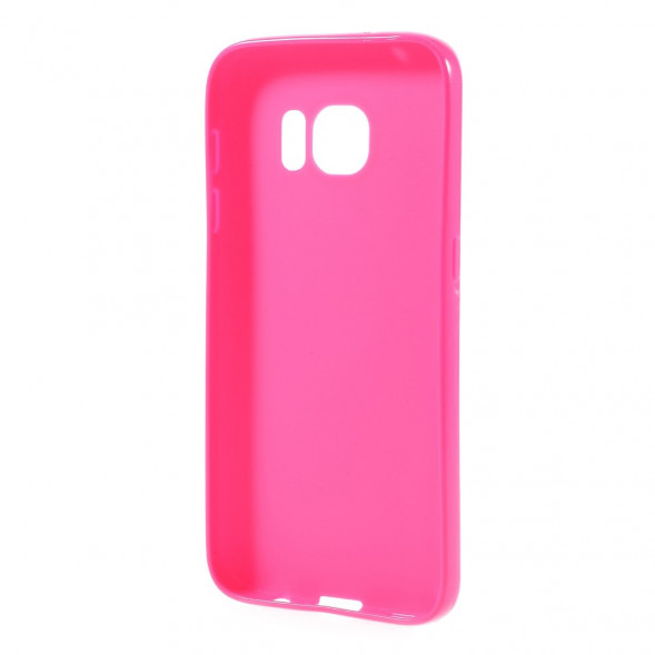 TPU Мягкий чехол накладка для Samsung Galaxy S7 (SM-G930) (Малиновый)