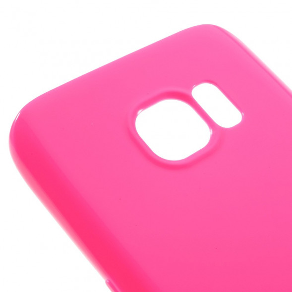 TPU Мягкий чехол накладка для Samsung Galaxy S7 (SM-G930) (Малиновый)