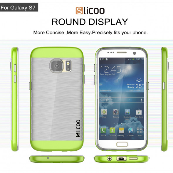 Чехол накладка Slicoo для Samsung Galaxy S7 (SM-G930) (Зеленый)