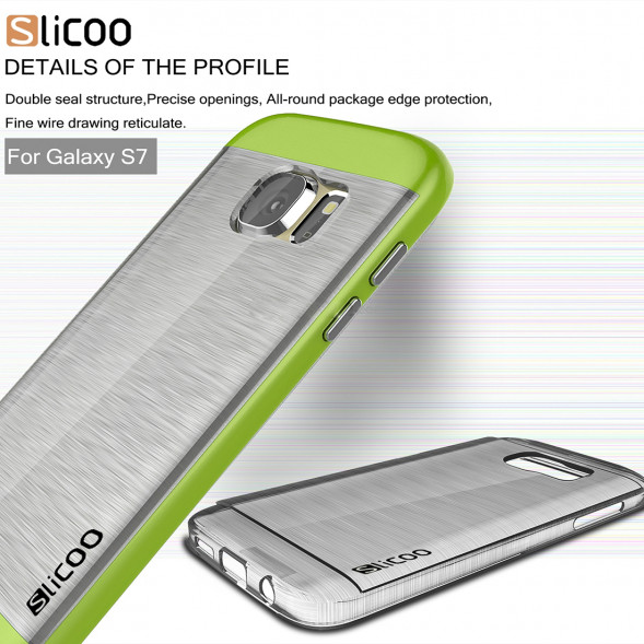 Чехол накладка Slicoo для Samsung Galaxy S7 (SM-G930) (Зеленый)