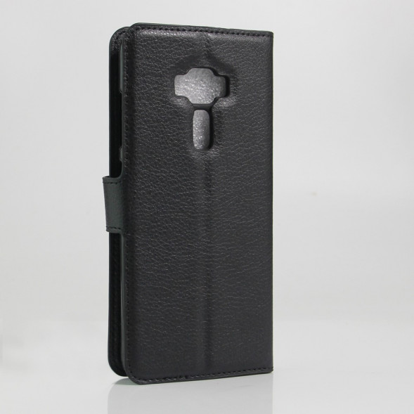 Чехол книжка с визитницей для Asus Zenfone 3 ZE552KL (Черный)