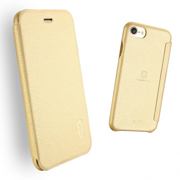 Чехол книжкой LENUO для iPhone 7 (Золото)