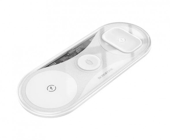 Беспроводное зарядное устройство Borofone BQ19 для смартфона, Apple Watch, Airpods (15 Вт)