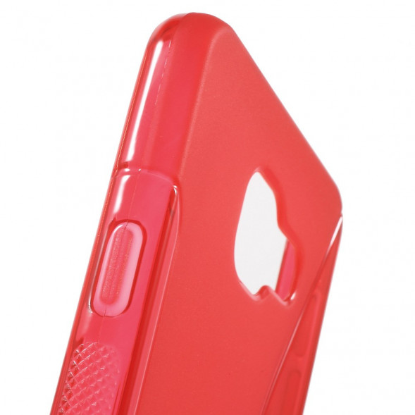 Антискользящий чехол накладка для Samsung Galaxy A3 (2016) SM-A310 (Красный)