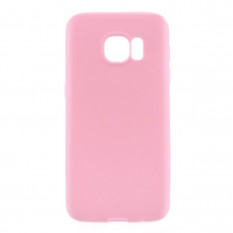 TPU Мягкий чехол накладка для Samsung Galaxy S7 (SM-G930) (Розовый)
