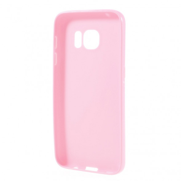 TPU Мягкий чехол накладка для Samsung Galaxy S7 (SM-G930) (Розовый)