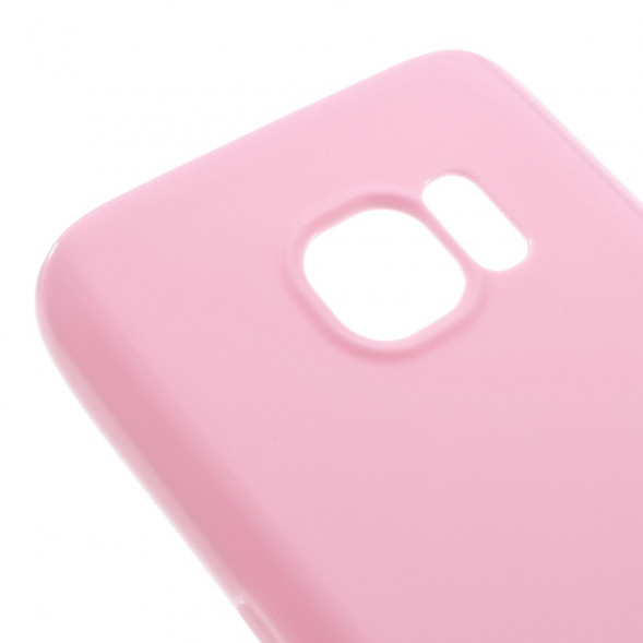 TPU Мягкий чехол накладка для Samsung Galaxy S7 (SM-G930) (Розовый)