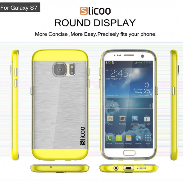 Чехол накладка Slicoo для Samsung Galaxy S7 (SM-G930) (Золотистый)