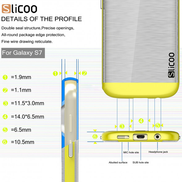 Чехол накладка Slicoo для Samsung Galaxy S7 (SM-G930) (Золотистый)