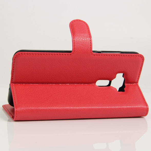 Чехол книжка с визитницей для Asus Zenfone 3 ZE552KL (Красный)