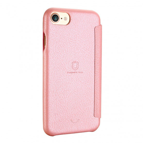 Чехол книжкой LENUO для iPhone 7 (Розовый)