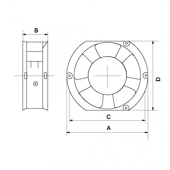 RQA 172x150x50HSL 220VAC Вентилятор